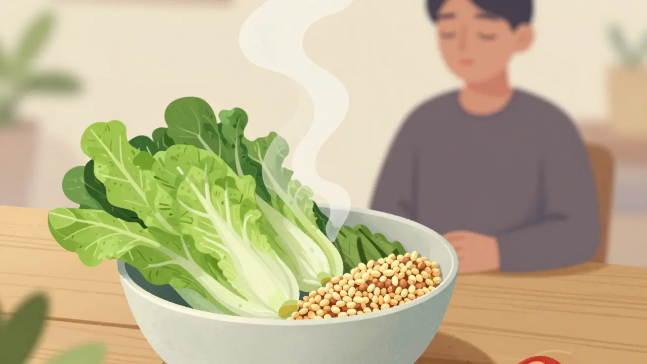 Person smelling food aromas with eyes closed